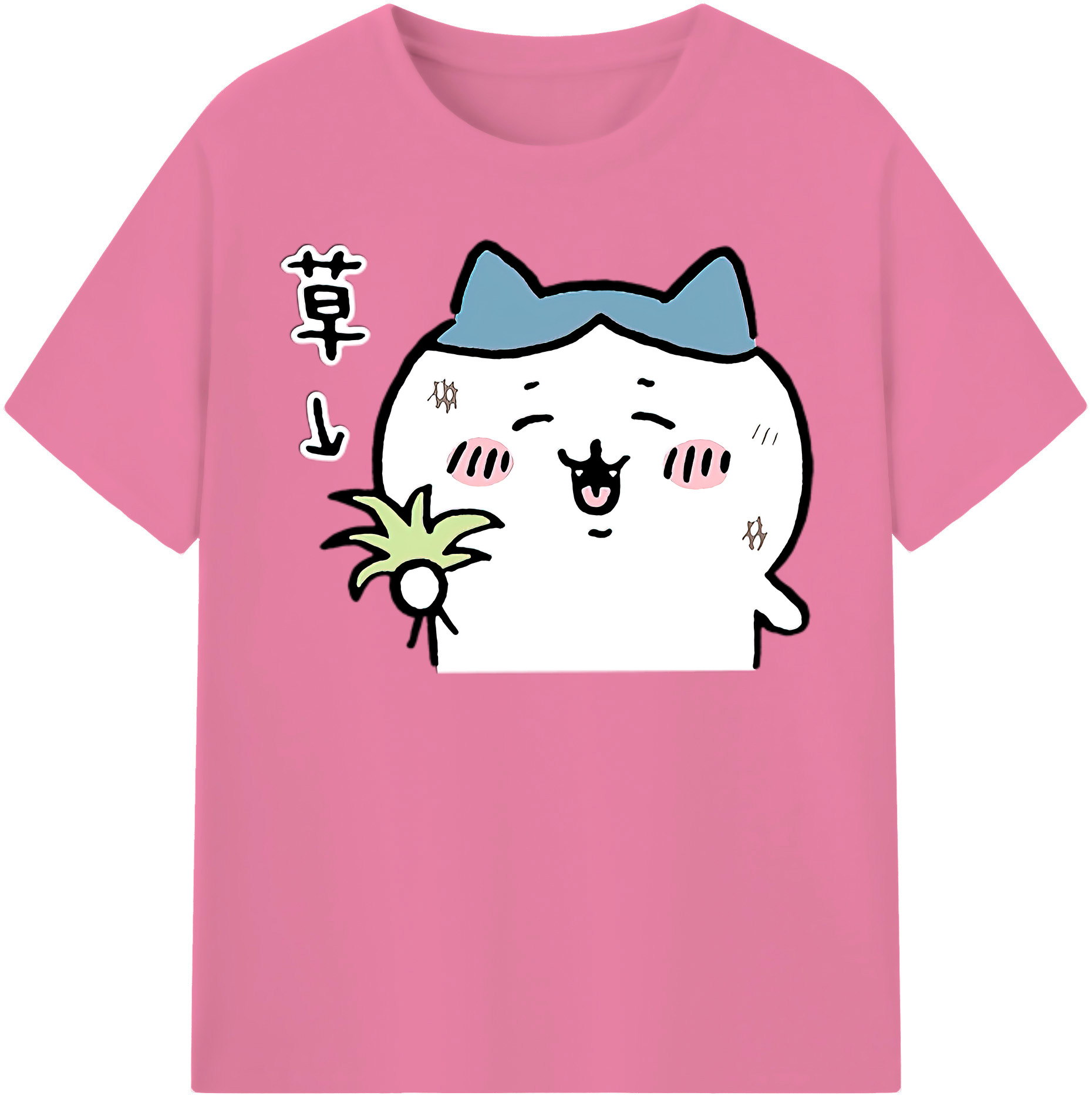 （画像用） ちいかわ ハチワレ Chii-kawa hachiware 綿100％半袖Tシャツ（フロントプリント）
